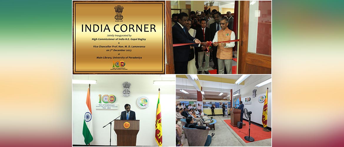  Inauguration of an India Corner at Main Library of University of Peradeniya.